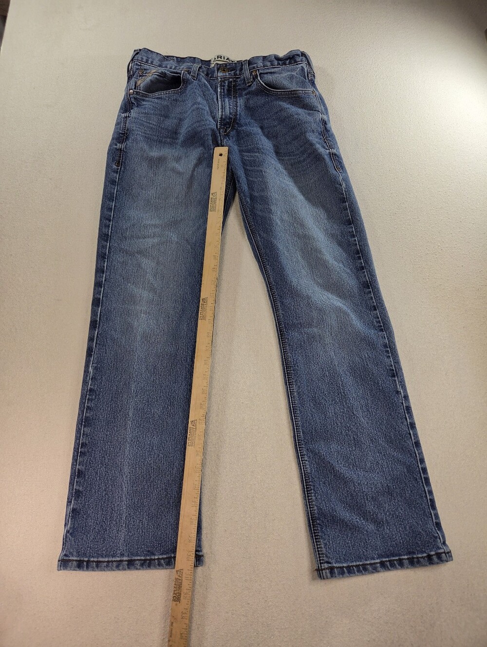 Ariat M5 Straight Fit Jeans Mens 33x32 Skyland Wash - Picture 5 of 6